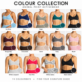 Leopard-Print Adjustable-Strap Sports Bra Sample