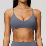 V-Neck Padded Adjustable-Strap Sports Bra Sample