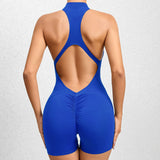 Zip-Front Stretch Yoga Jumpsuit Sample