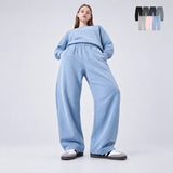 Washed Relaxed Wide Leg Cotton Sweatpants Sample