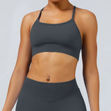 Cross-Back Seamless Sports Bra Sample