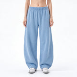 Washed Relaxed Wide Leg Cotton Sweatpants Sample