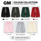 Washed Relaxed Wide Leg Cotton Knee Length Shorts Sample