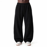 Washed Relaxed Wide Leg Cotton Sweatpants Sample