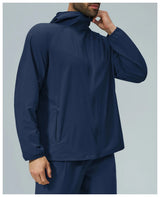 Full-Zip Hooded Recycled Nylon Spandex Outdoor Jacket Sample