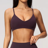 V-Neck Padded Adjustable-Strap Sports Bra Sample