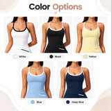 Two-Tone Open-Back Yoga Tank Top Sample