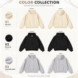 Oversized Striped-Sleeve Fleece Hoodie Sample