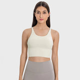 Cross-Back Seamed Sports Bra Sample