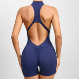 Zip-Front Stretch Yoga Jumpsuit Sample
