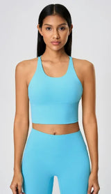 Cross-Back Seamed Sports Bra Sample