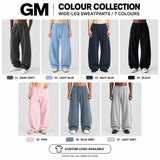 Washed Relaxed Wide Leg Cotton Sweatpants Sample