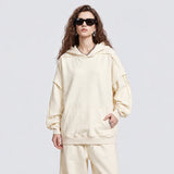 Oversized Striped-Sleeve Fleece Hoodie Sample
