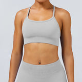 Cross-Back Seamless Sports Bra Sample