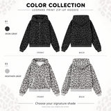 Leopard-Print Full-Zip Fleece Hoodie Sample