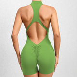 Zip-Front Stretch Yoga Jumpsuit Sample