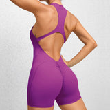 Zip-Front Stretch Yoga Jumpsuit Sample