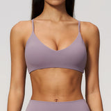 V-Neck Padded Adjustable-Strap Sports Bra Sample