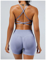 Cross-Back Seamless Sports Bra Sample