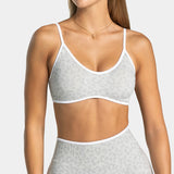 Leopard-Print Adjustable-Strap Sports Bra Sample