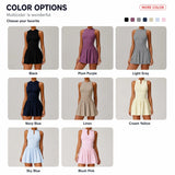 Sleeveless Zip-Front Yoga Skirt Jumpsuit Sample