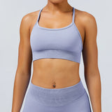 Cross-Back Seamless Sports Bra Sample