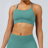 Cross-Back Seamless Sports Bra Sample