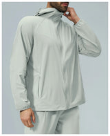 Full-Zip Hooded Recycled Nylon Spandex Outdoor Jacket Sample