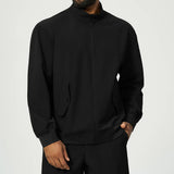 Stand Collar Full-Zip Recycled Nylon Spandex Bomber Jacket Sample