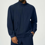 Stand Collar Full-Zip Recycled Nylon Spandex Bomber Jacket Sample