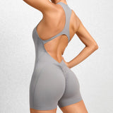 Zip-Front Stretch Yoga Jumpsuit Sample