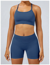 Cross-Back Seamless Sports Bra Sample