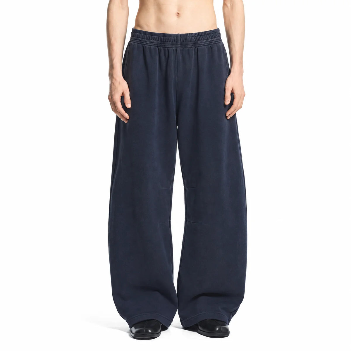 Washed Relaxed Wide Leg Cotton Sweatpants Sample