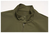 Stand Collar Full-Zip Recycled Nylon Spandex Bomber Jacket Sample