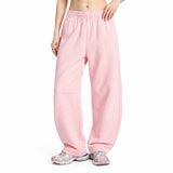 Washed Relaxed Wide Leg Cotton Sweatpants Sample