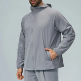 Full-Zip Hooded Recycled Nylon Spandex Outdoor Jacket Sample