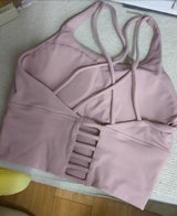 Cross-Back Seamed Sports Bra Sample
