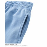 Washed Relaxed Wide Leg Cotton Sweatpants Sample
