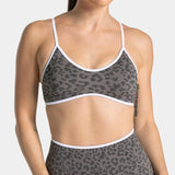 Leopard-Print Adjustable-Strap Sports Bra Sample