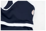 Two-Tone Open-Back Yoga Tank Top Sample