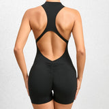 Zip-Front Stretch Yoga Jumpsuit Sample