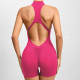 Zip-Front Stretch Yoga Jumpsuit Sample