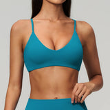 V-Neck Padded Adjustable-Strap Sports Bra Sample