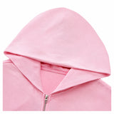 Relaxed Full-Zip Washed Poly Cotton Fleece Zip Hoodie Sample