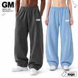 Washed Relaxed Wide Leg Cotton Sweatpants Sample