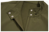 Stand Collar Full-Zip Recycled Nylon Spandex Bomber Jacket Sample