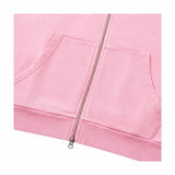 Relaxed Full-Zip Washed Poly Cotton Fleece Zip Hoodie Sample