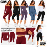 High-Waisted Seamless Scrunch Capri Leggings Sample