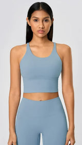 Cross-Back Seamed Sports Bra Sample