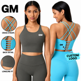 Cross-Back Seamed Sports Bra Sample